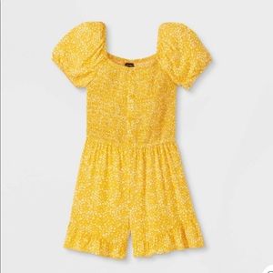Girls' Puff Sleeve Romper - art class™